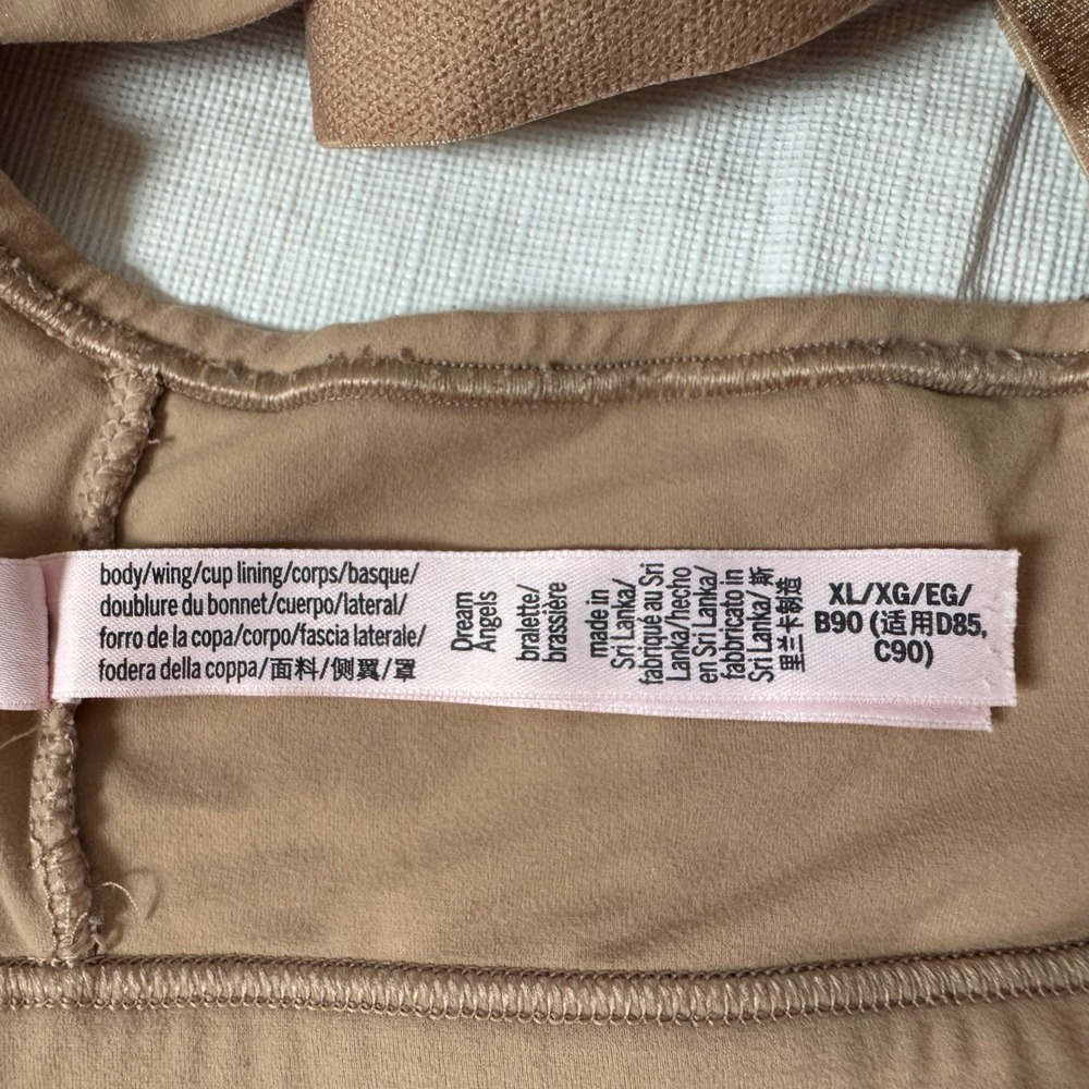 Victoria Secret Dream Angels Women's Bralette XL Tan Beige V-Neck 417809-SEQ - Picture 4 of 7